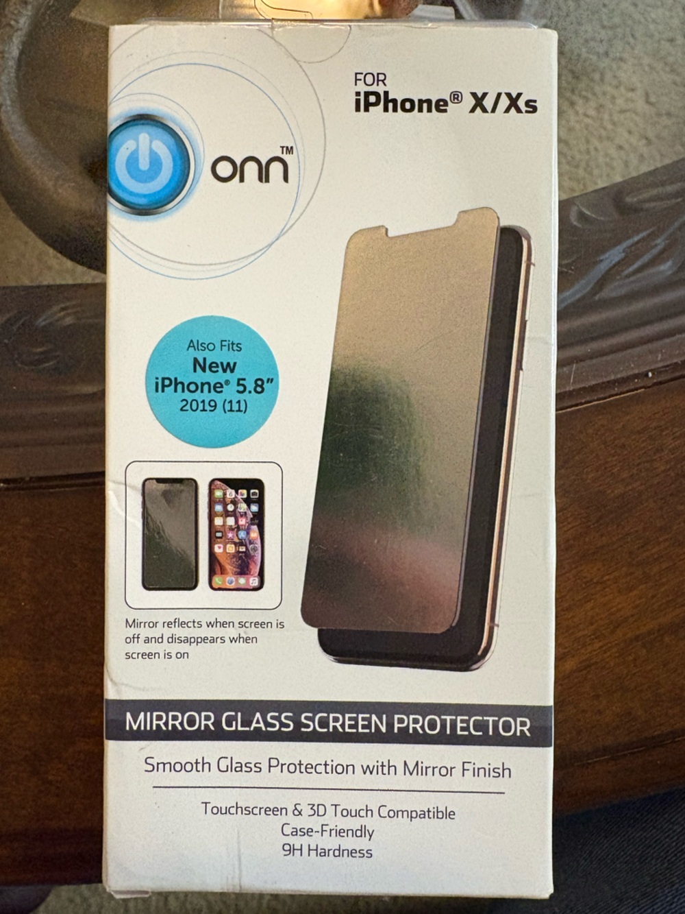Mirror Glass Screen Protector for iPhone 5.8" - Silver